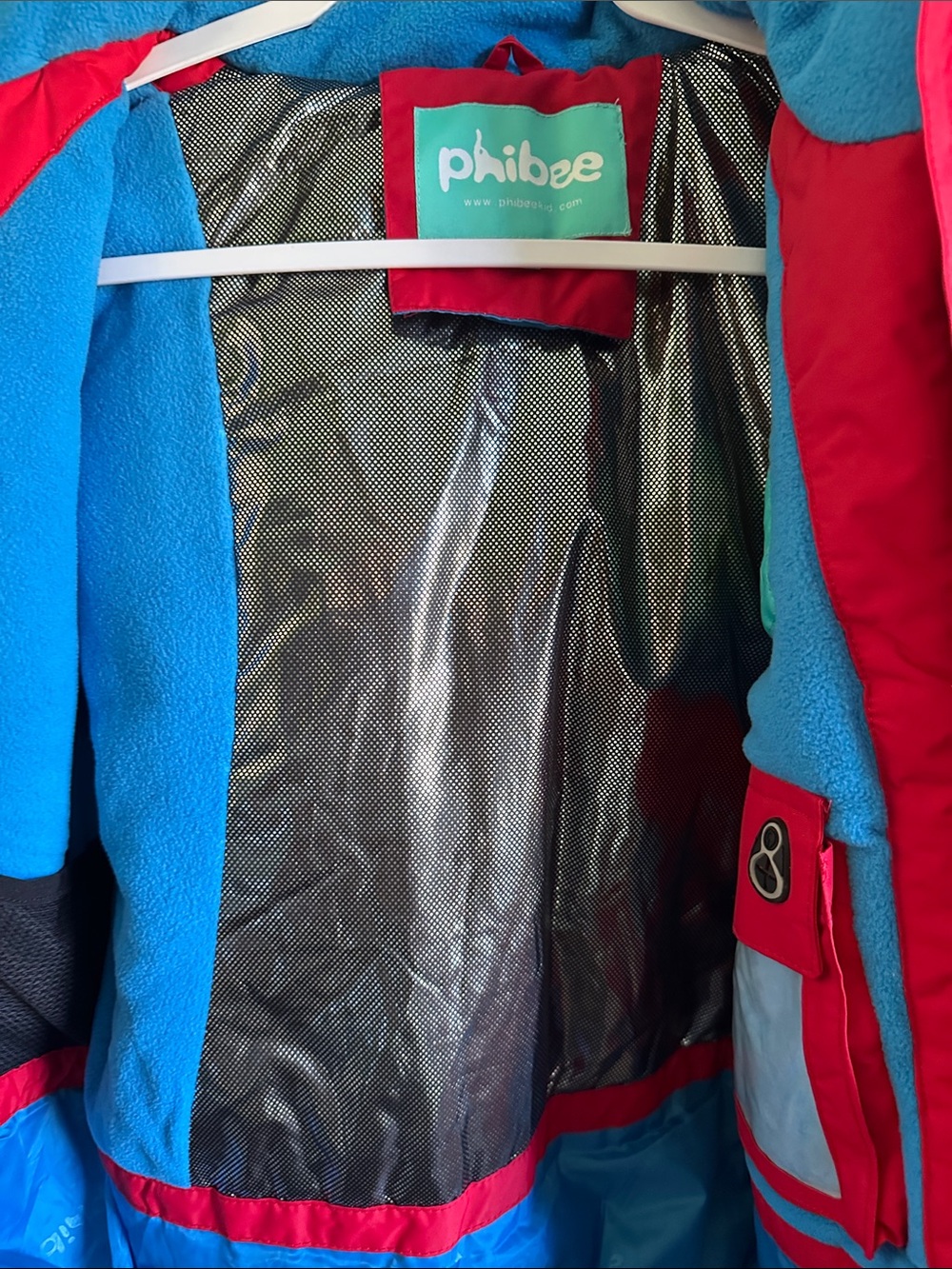 Phibee Kids Waterproof Ski Jacket Winter Snow coat Red/Blue size 14 (EU 158-164) - Picture 4 of 16